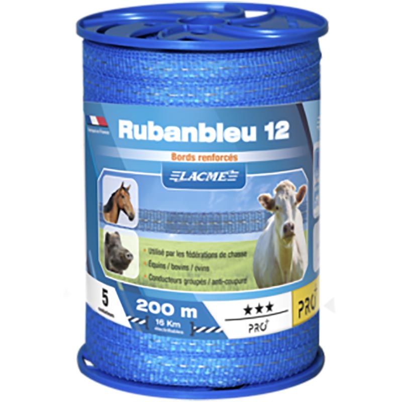 Lacme ruban bleu electric tape 12mm / 200 mt