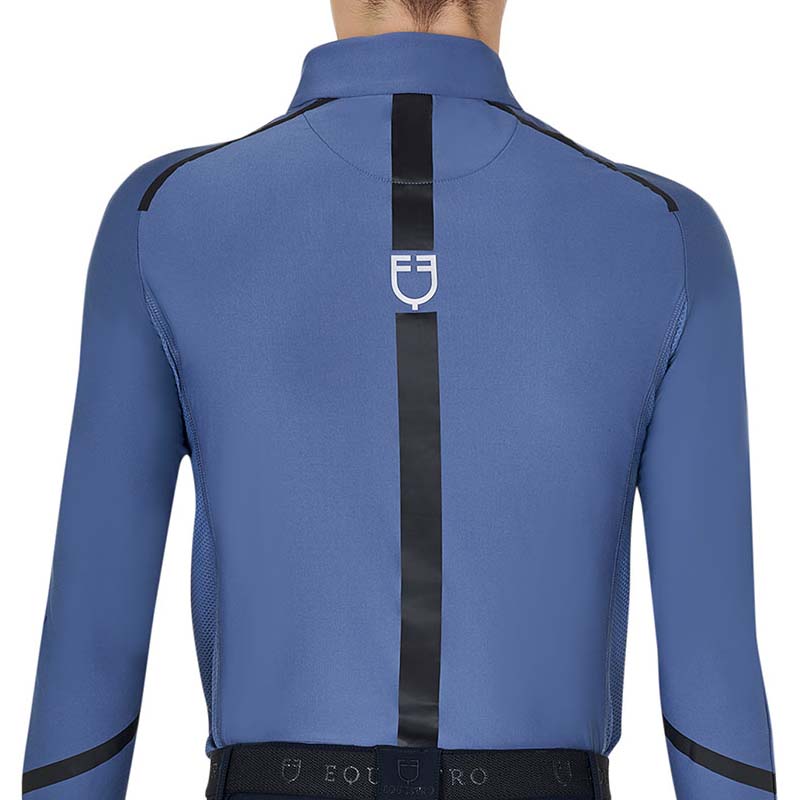 Equestro training polo man long sleeve with zip - 9879