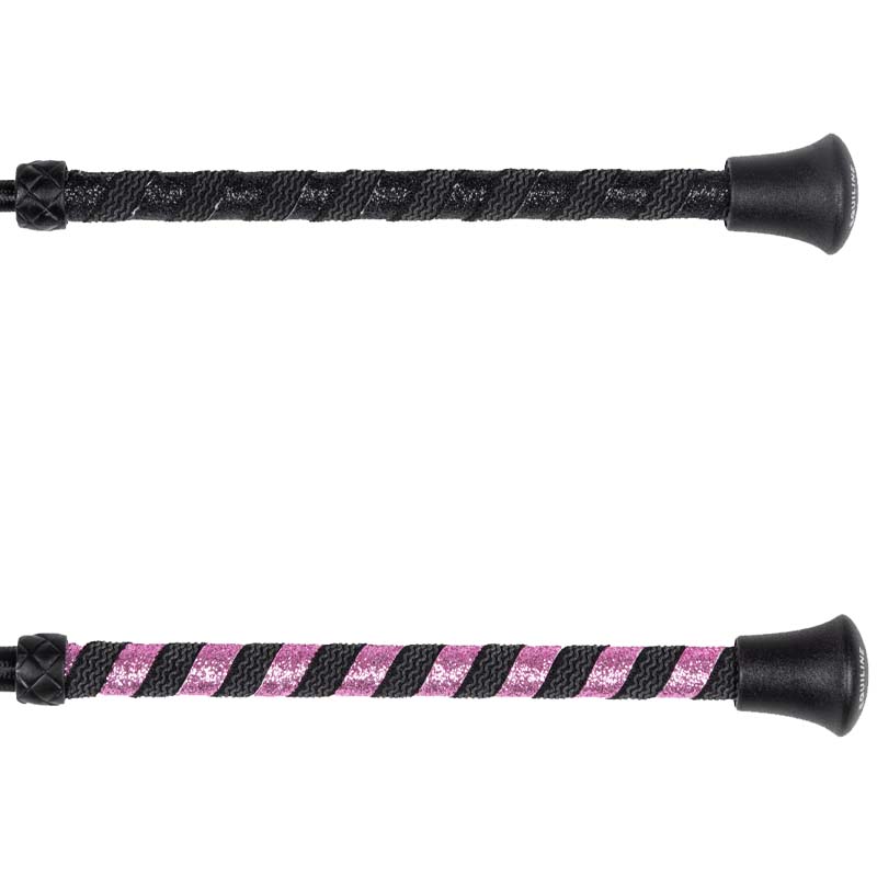 Short Riding Whip Equiline 65 cm with glitter handle - 9254