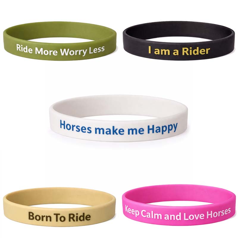 Colorful bracelet with emotional equestrian phrase  - 0038