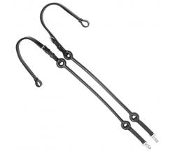 CHEAP LEATHER REINS WITH RUBBER TIES - 4413