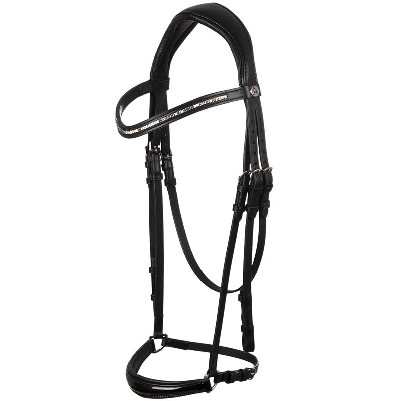 Acavallo dama bridle in calfskin with crystals