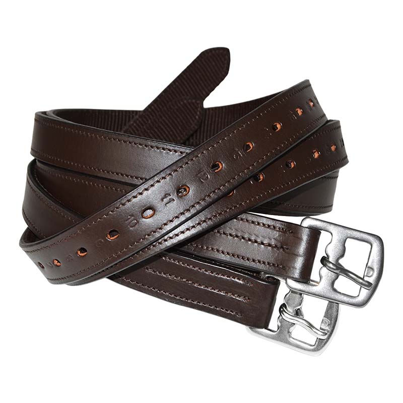 Stirrup Leathers 19 mm in leather with nylon reinforcement - 3151