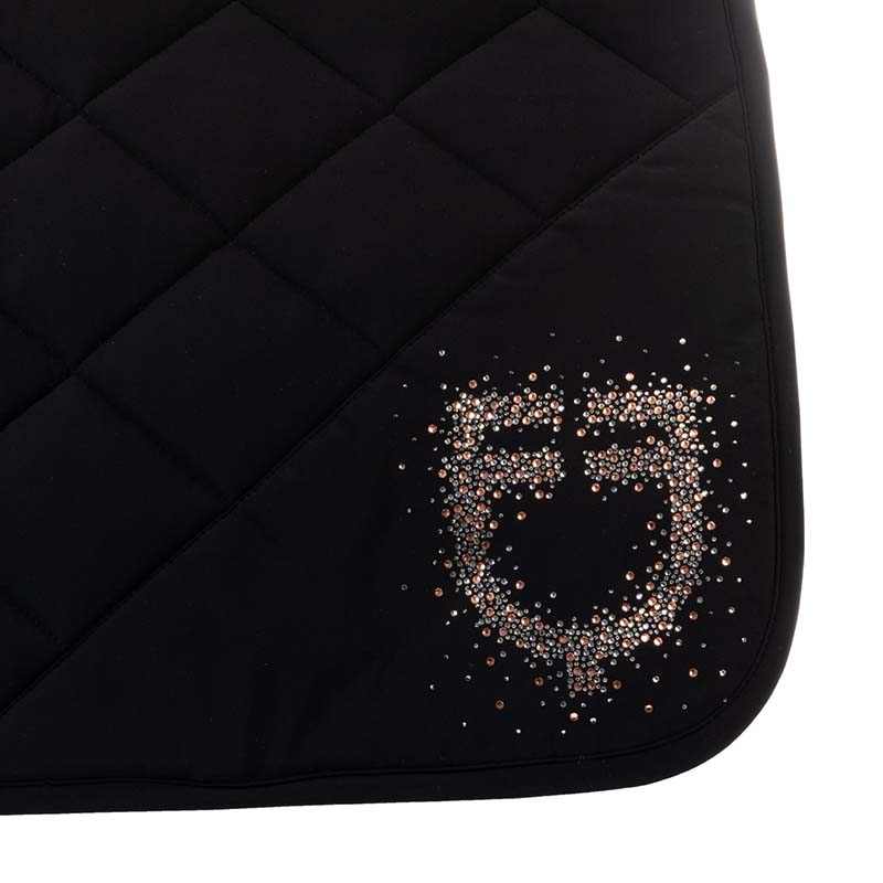 Equestro dressage saddle pad with crystal logo - 2968