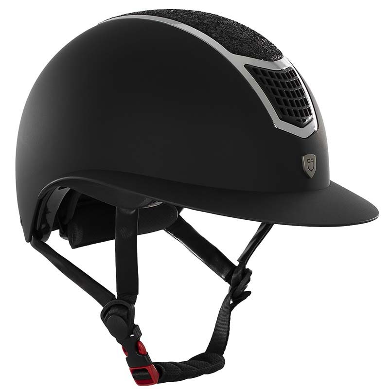 Equestro eclipse stone matt wide visor riding helmet