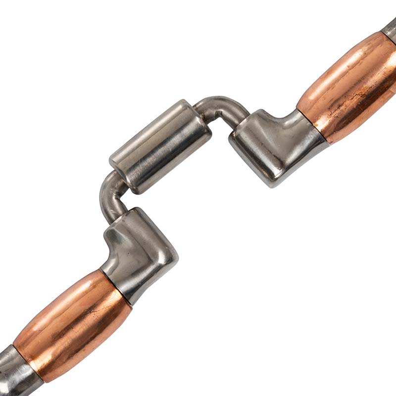 Pool's correctional western bit in iron and copper 12.5 cm - 4640