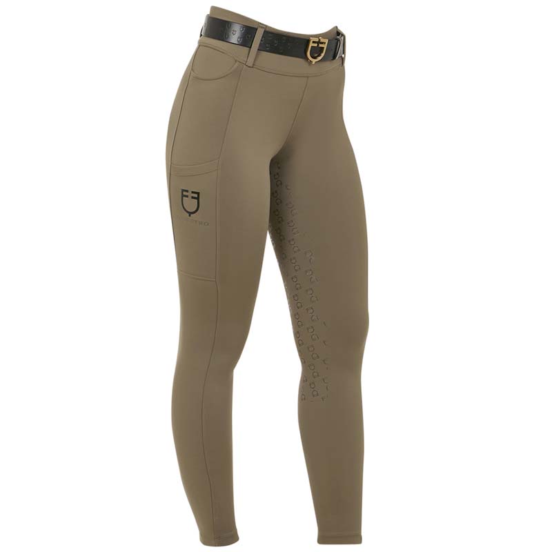 Equestro Women’s Riding Leggings w/Full-Grip, High waist, Belt loops - 9765