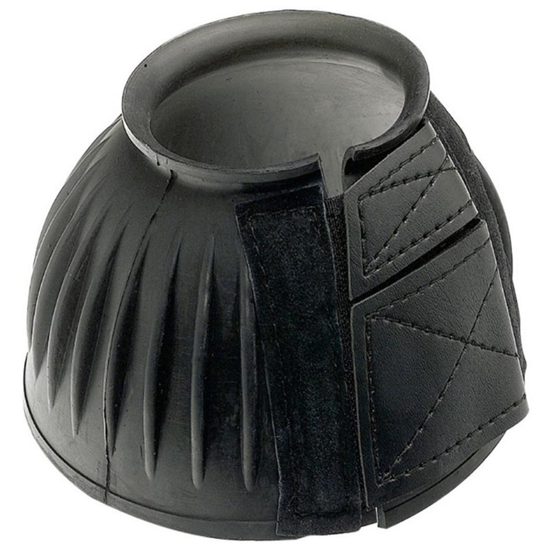 Opened striped tendon boots with black velcro