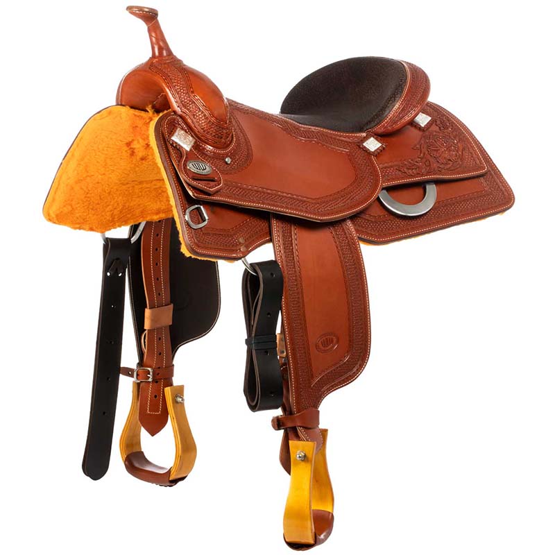 Western saddle west wood for cutting and team penning