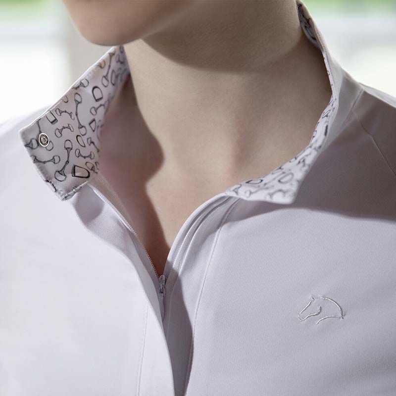 HKM Long Sleeve Competition Polo Shirt for women - HUNTER - 2246