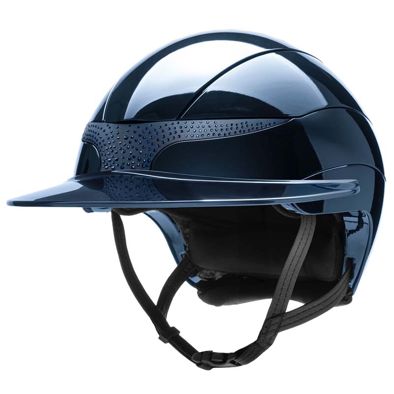 Equiline XANTO Riding Helmet with Crystal front insert - Wide visor - 3303