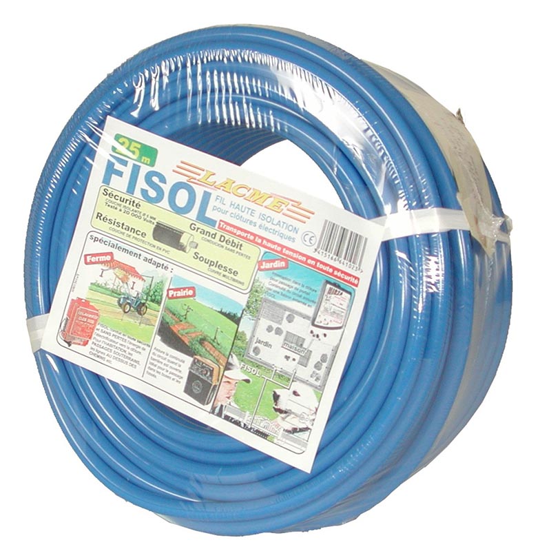 Isolated electric wire for distant connections 25 mt. coil