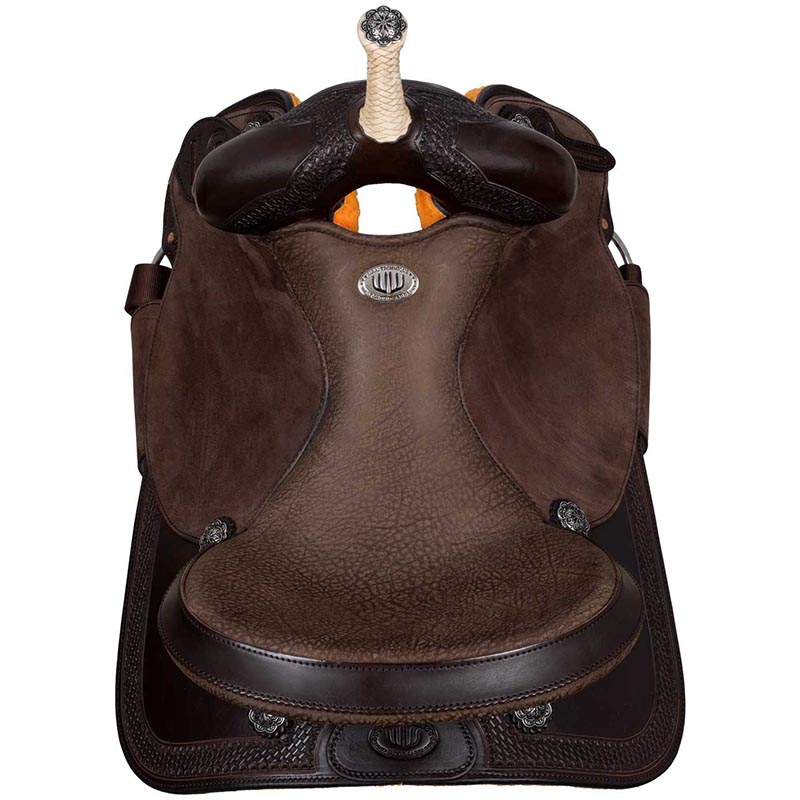 West Wood western saddle basic Barrel MJ brown with basket decoration - 4913