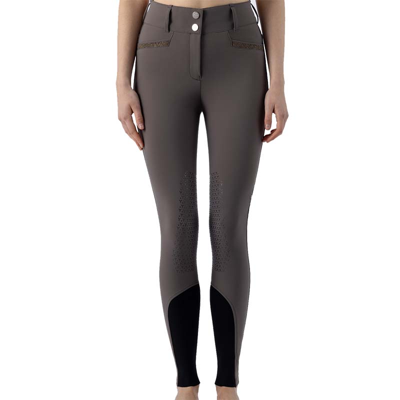 Equiline women's breeches crystalek w/knee grip and glitter details