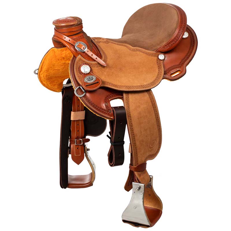 Western saddle west wood classic ladywade with worked border