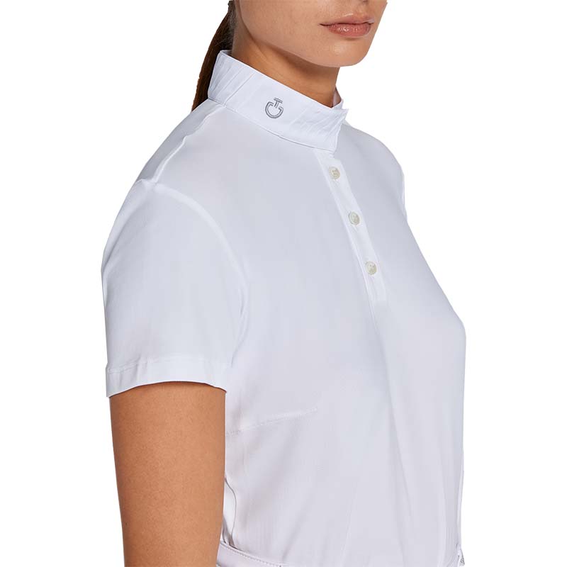 Cavalleria toscana competition polo shirt pleated collar for women