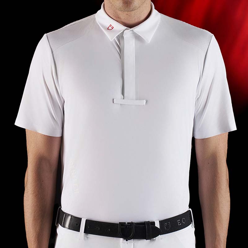 Men short-sleeve competition polo equestro ridertechnology
