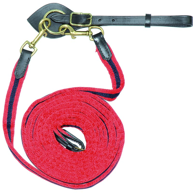 Draw reins cotton stuffed with girth attachment