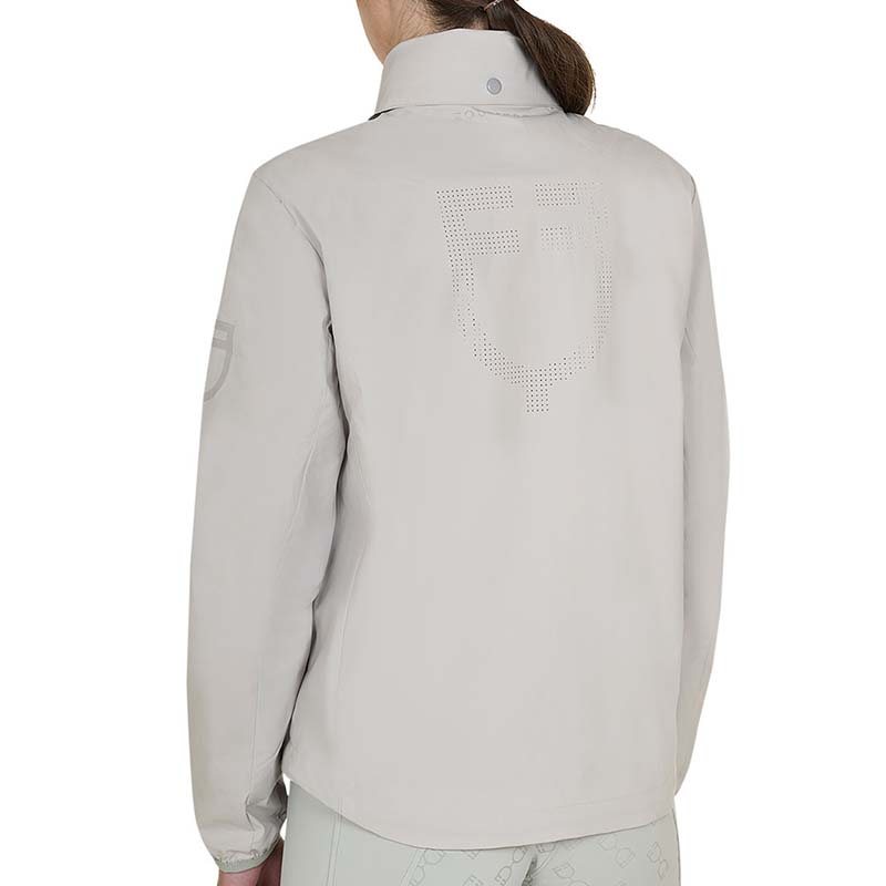 Women’s Softshell Waterproof Jacket Equestro with Micro-Perforations and Hood - 9805