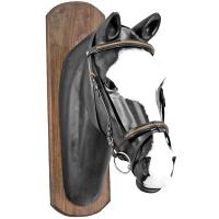 ENGLISH LEATHER BRIDLE WITH BRASS DECORATIONS RUBBER REINS