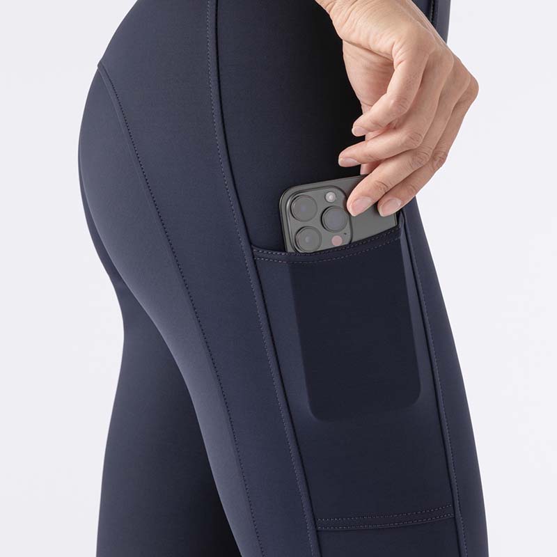 Equiline carbek women's leggings with pocket and knee grip - 3971