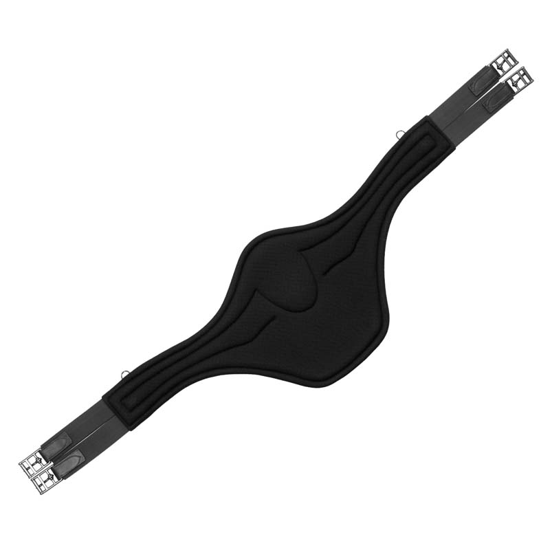 Equestro leather jumping girth with stud guard - 2889