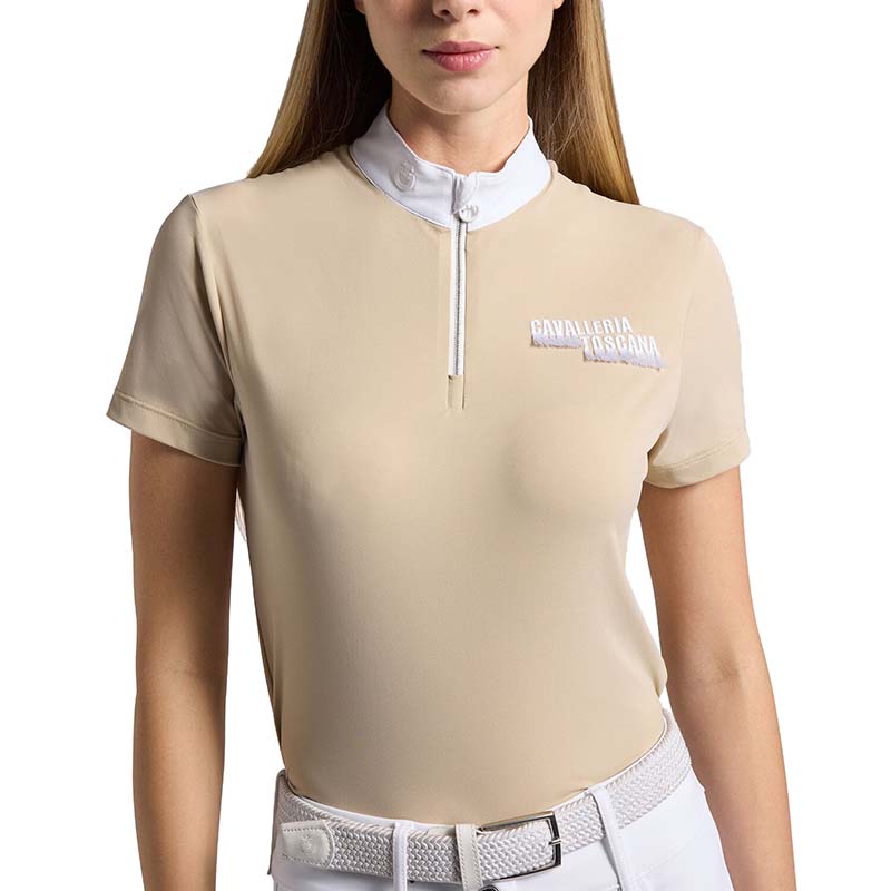 Cavalleria toscana women's competition polo in technical piquet