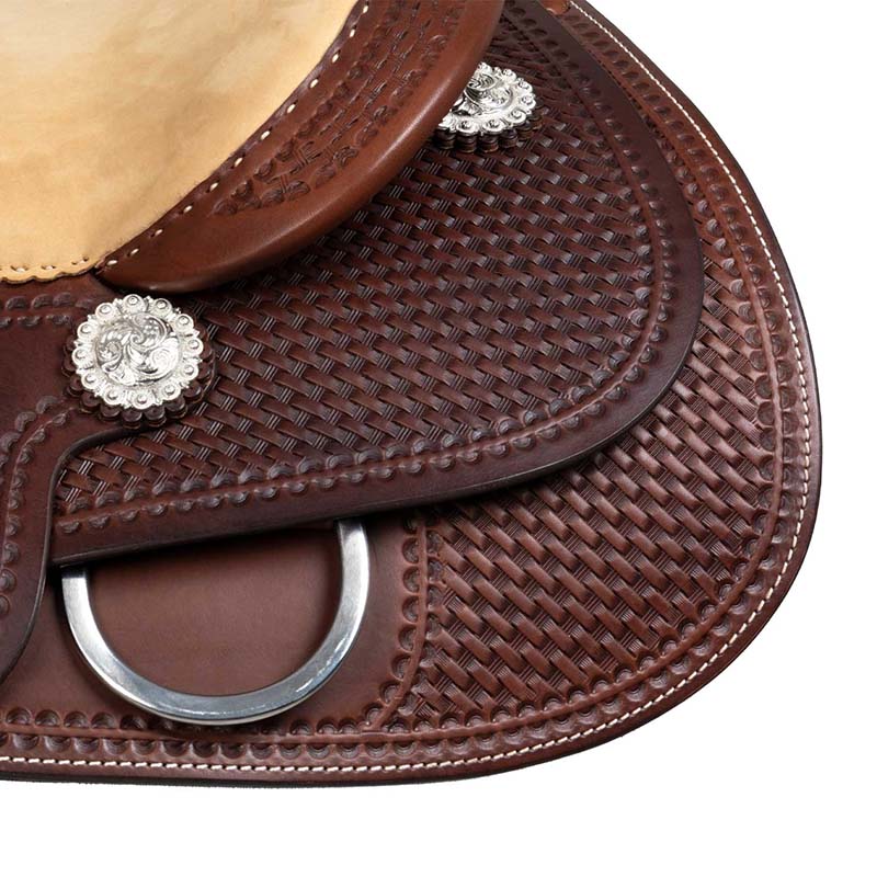 Western Reining Saddle Pool’s Classic Basket Tooling 1820 - 4942