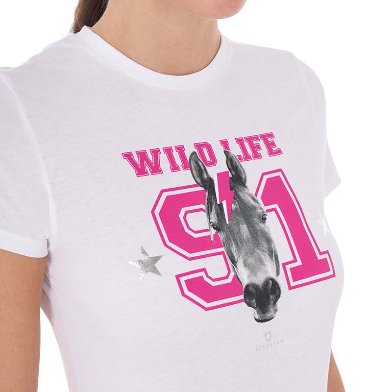 T-shirt women's equestro wild life in cotton - 9869