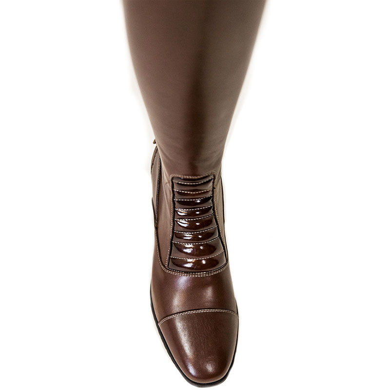 Franceschini riding boots genuine brown leather botticelli model - 2272