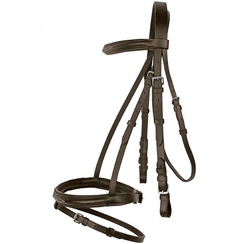 Leather english bridle hkm model jana - 2325