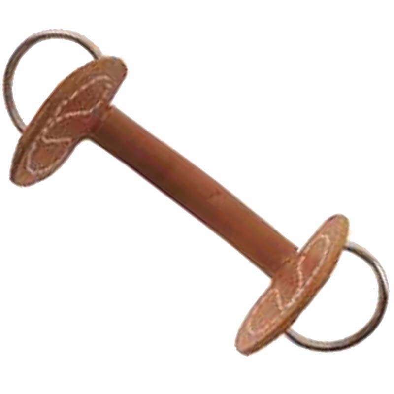 Full eggbutt bit leather covered mouthpiece - 2511