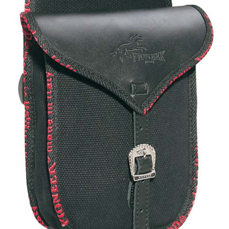 Front single saddle bag pioneer in cotton and leather - 0293