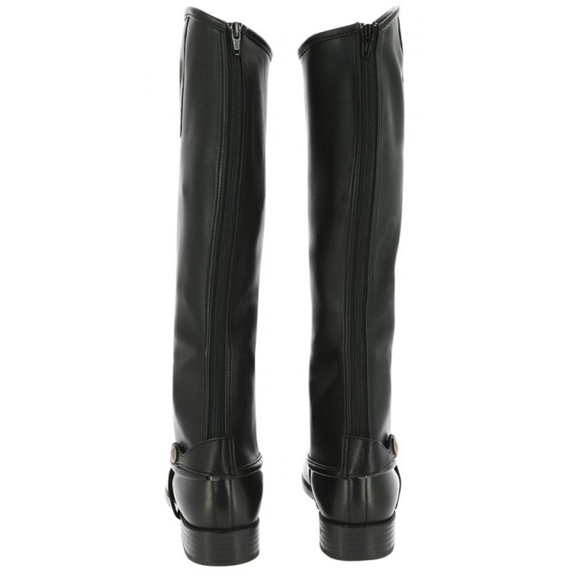 Synthetic half chaps smooth faux leather elasticized  - 3554