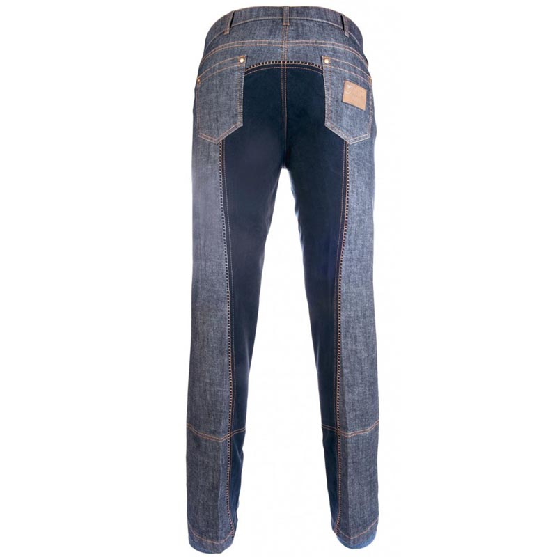 Denim stretch man riding jeans with reinforcement - 4256