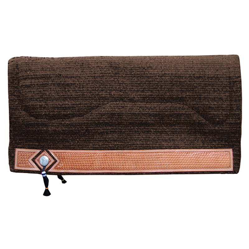 Western saddle pad made of navajo fabric and pure wool - 5075