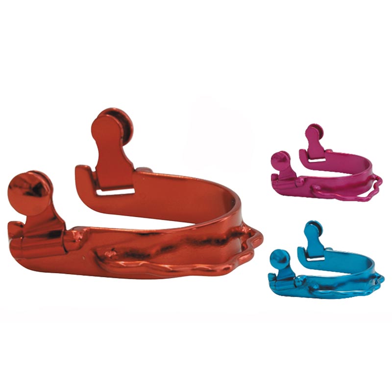 Coloured barrel western spurs - 5135