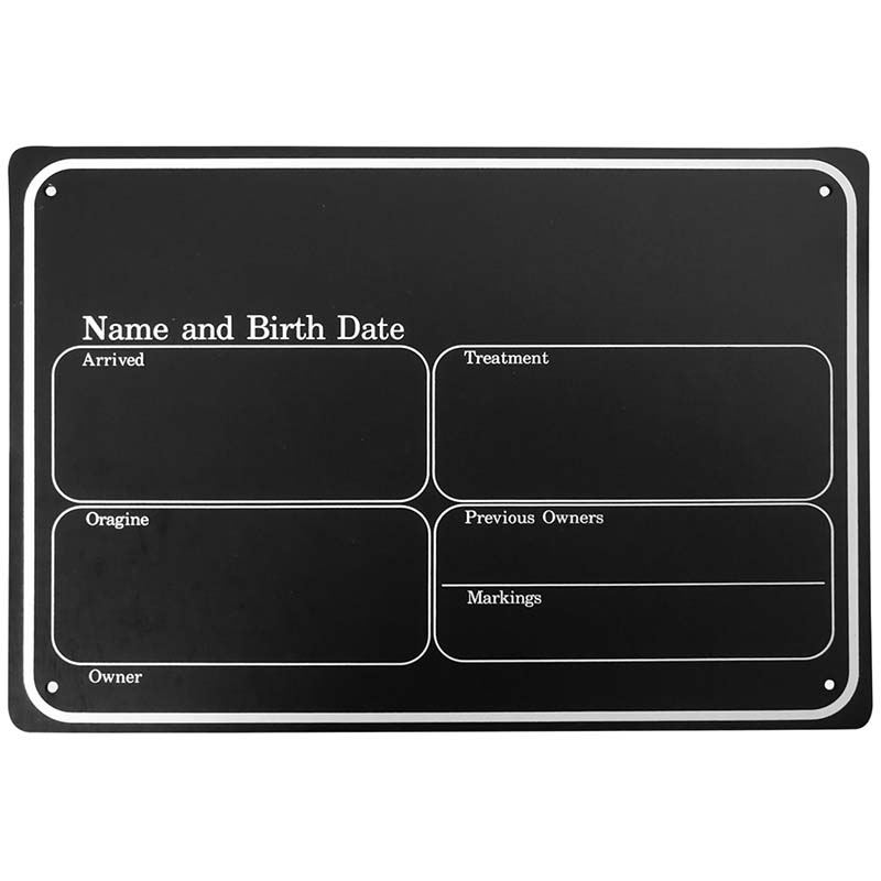 Plaque for stable reporting in plastic - 6363