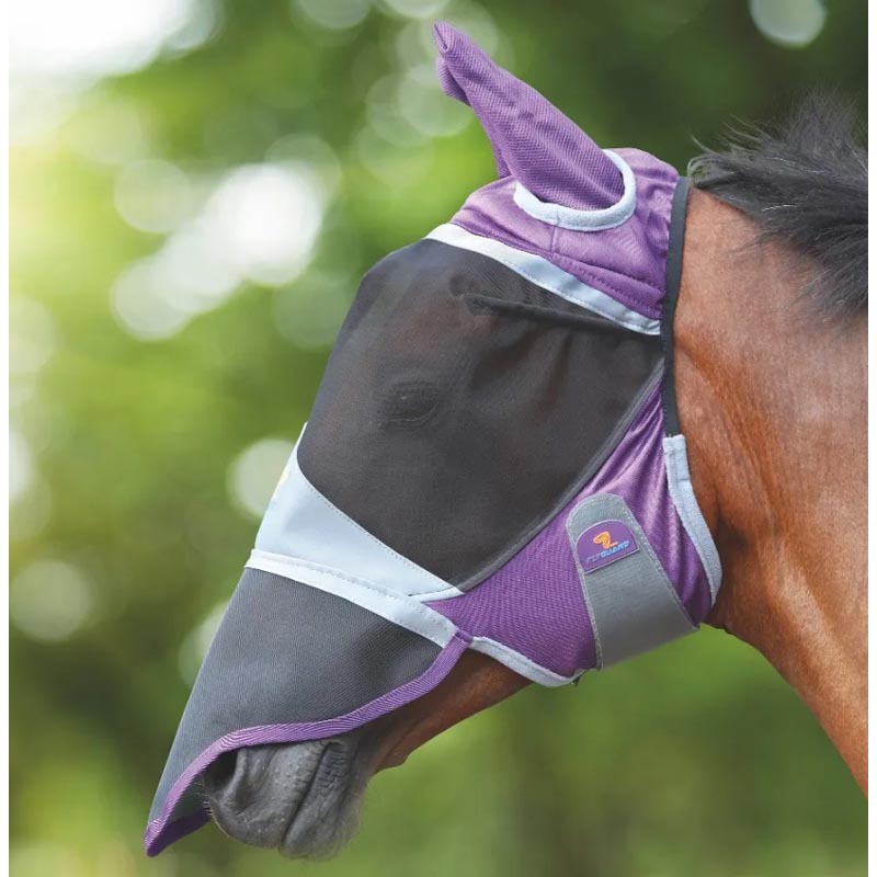Horse fly mask deluxe ergonomic soft mesh - 0563