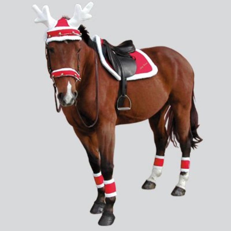 Christmas hood for horse shaped horns of reindeer - 9310