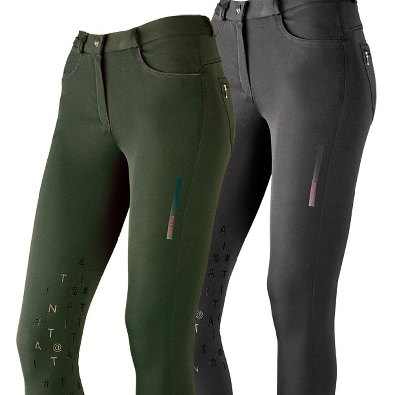 Tattini ladies riding breeches model amaranto with knee grip - 3954