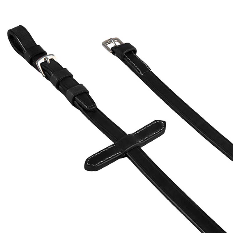 Equestro english reins italian leather and rubber pascal - 2384