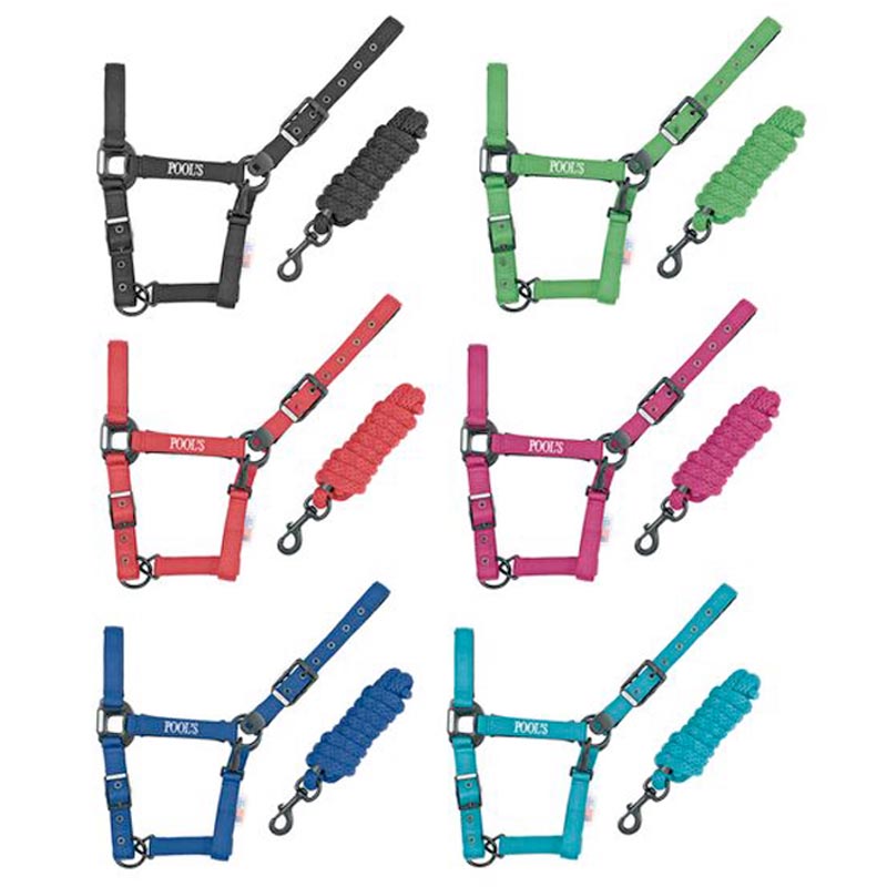 Resistant nylon halter pool's complete with longe - 0347
