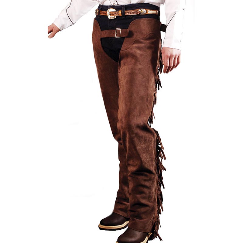 Chaps western suede unisex with fringes - 4109
