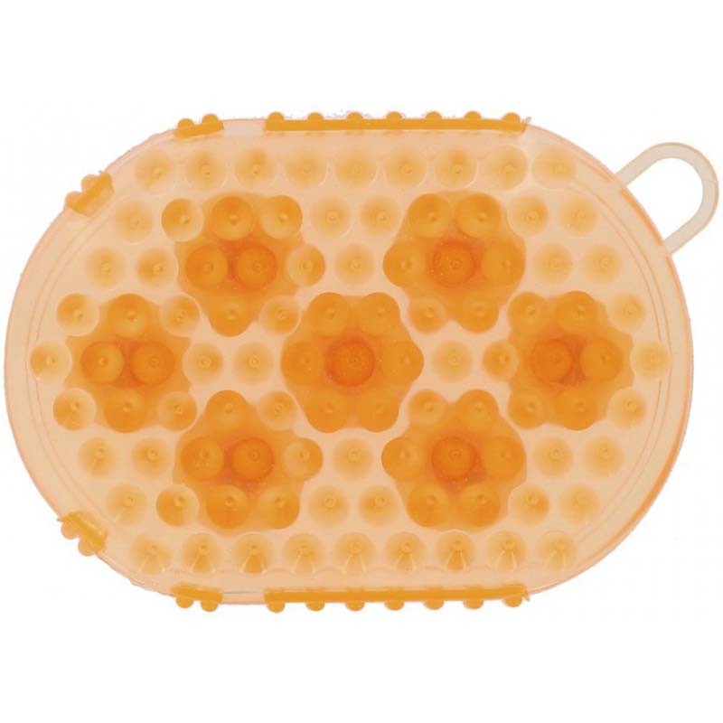 Double curry comb with points and steel balls for massage - 0798