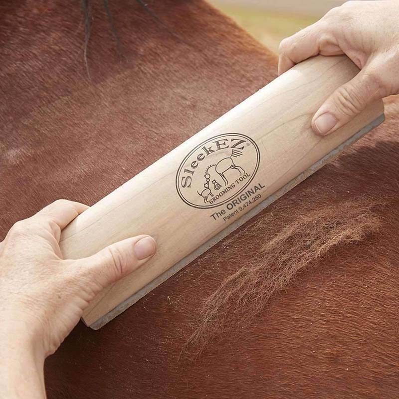 Sleekez curry comb usa deshedding tool for horse and saddlecloth changing season - 0761