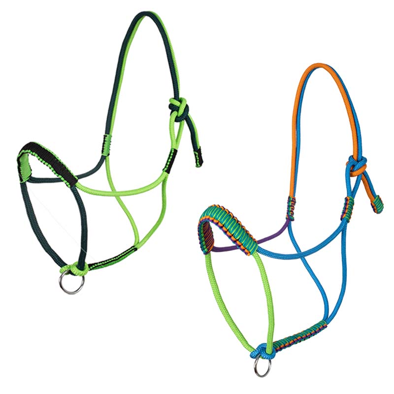 Cord halter with decorative braiding - 0334