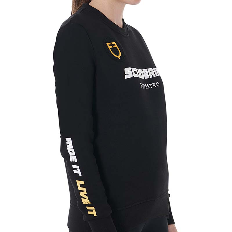 Cotton crew neck women sweatshirt scuderia equestro - 9702