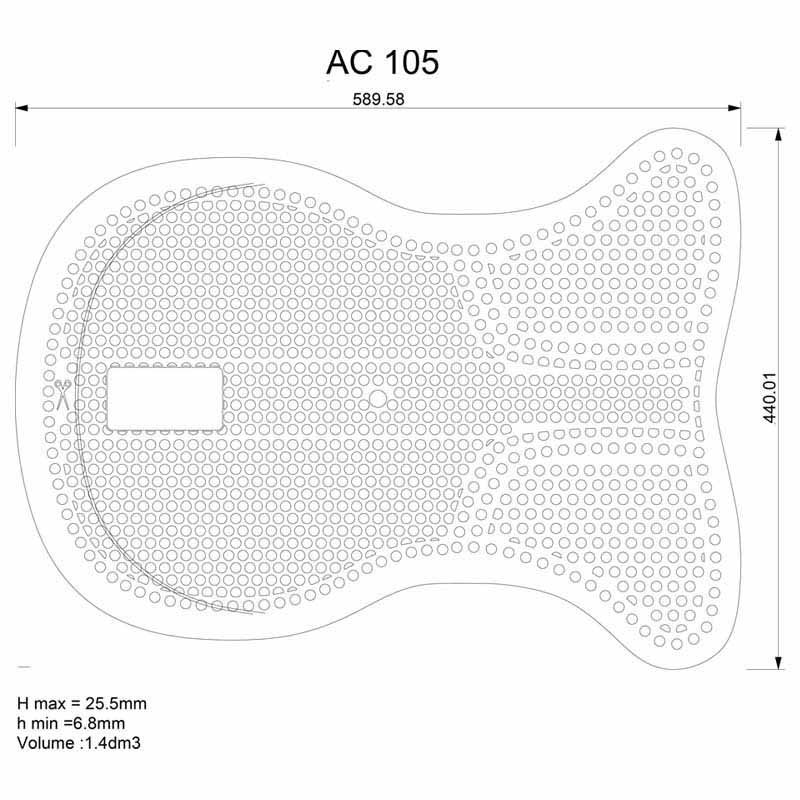 Gel pad acavallo with front riser - 2943