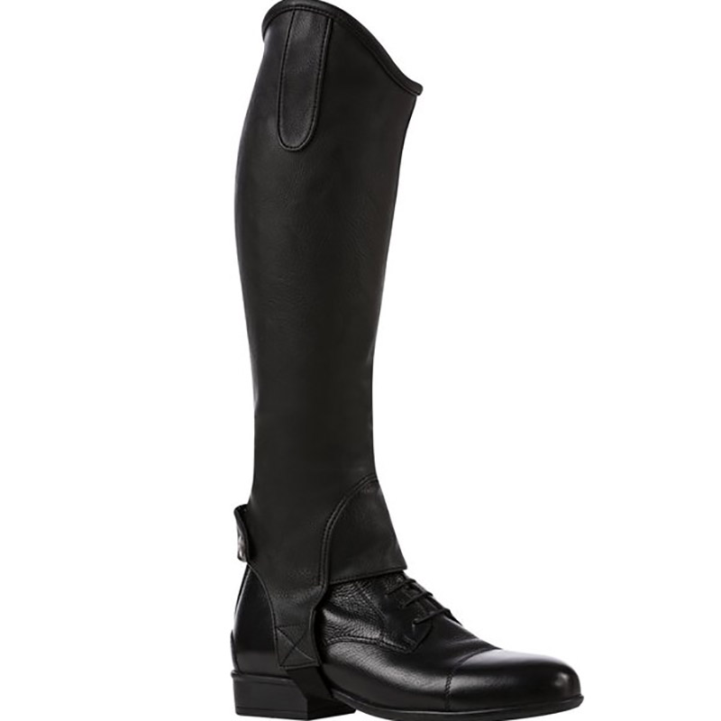 Soft riding half chaps faux leather with elastic - 2296